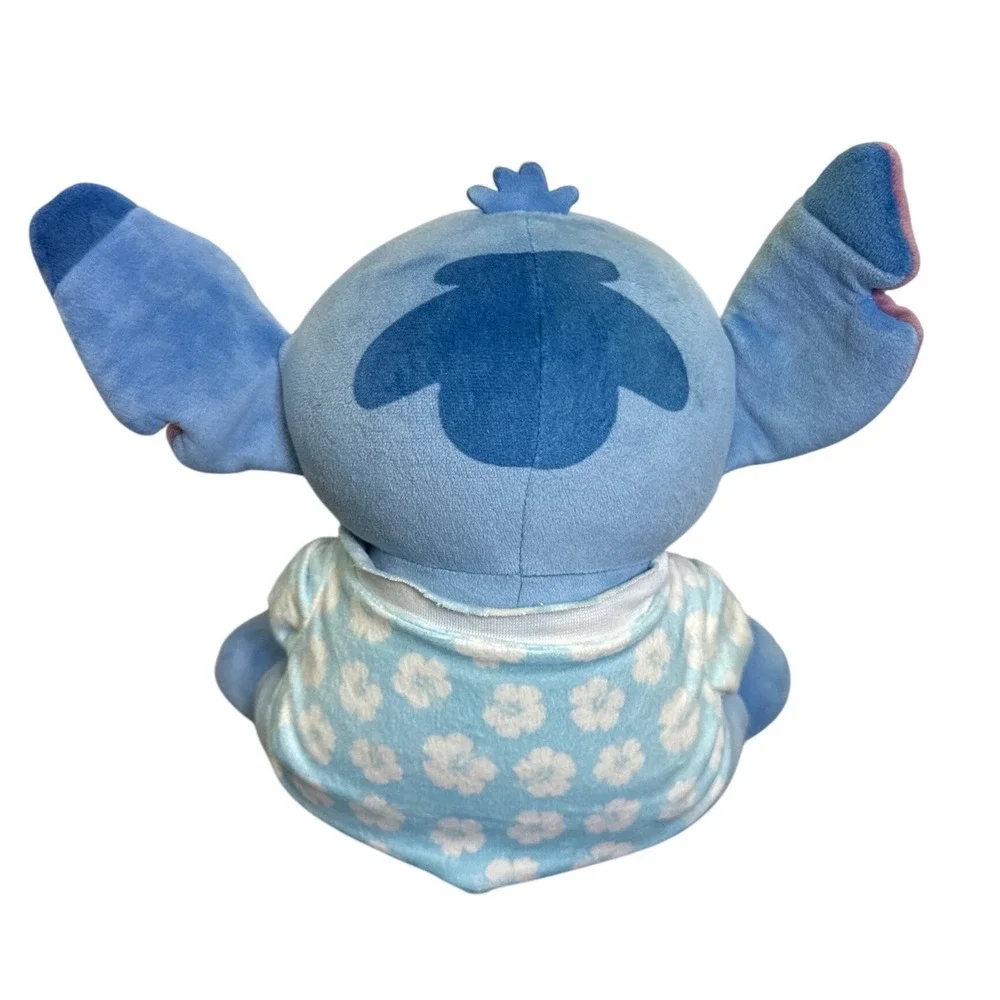 Disney Stitch Plush in Blue Floral Pajamas Jay Franco Stuffed Animal 9‎ Inch